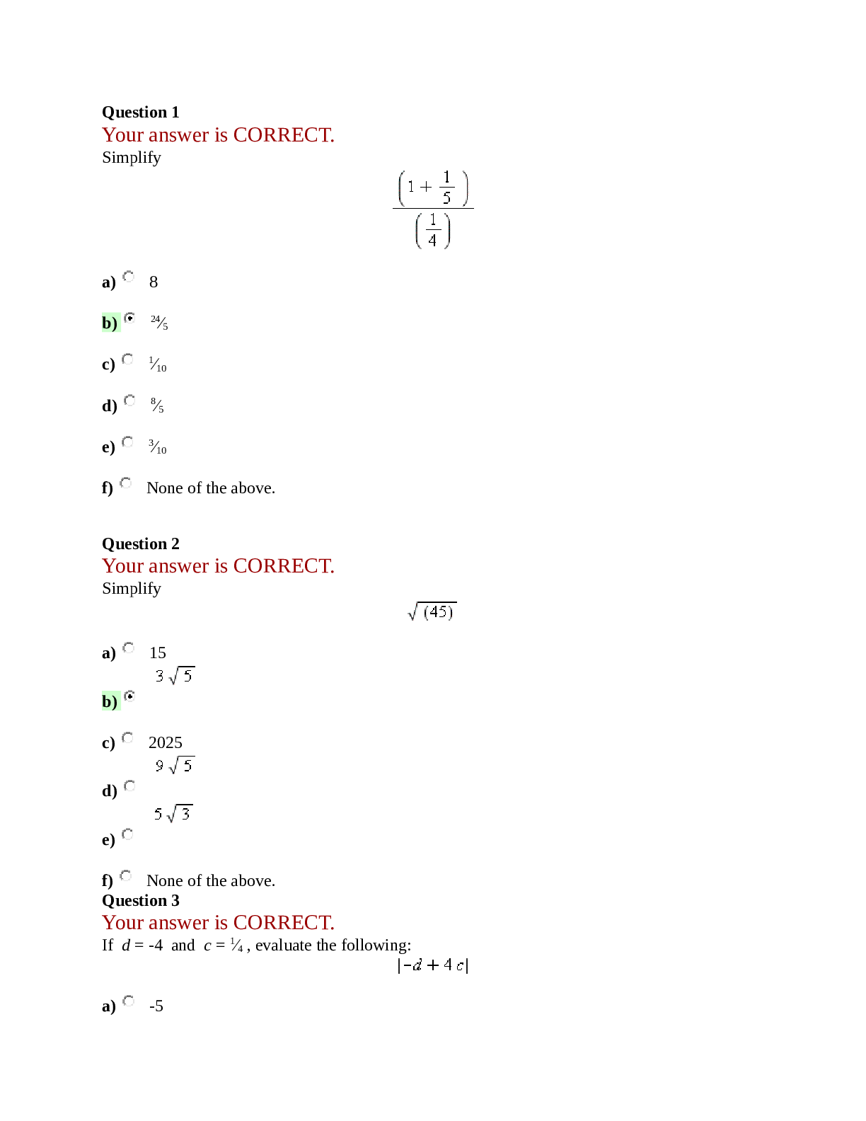 Preview image for Math Placement Test